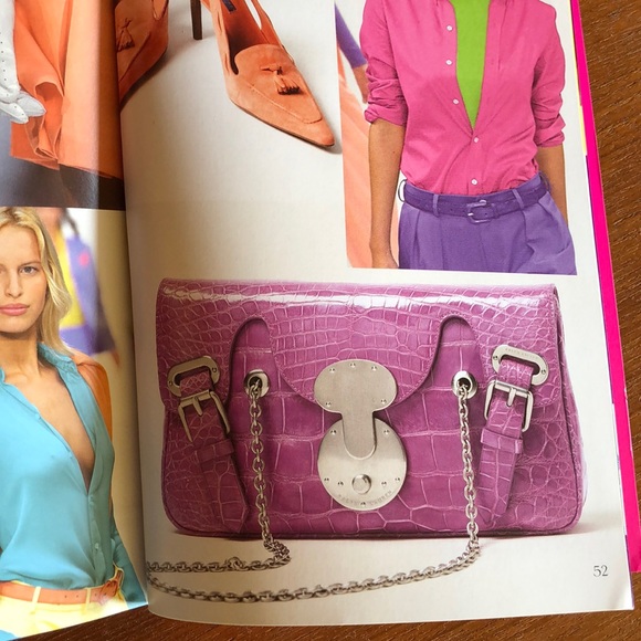 Ralph Lauren Ricky Id GENUINE alligator 🐊   chain handbag 👜 stunning - Picture 1 of 15